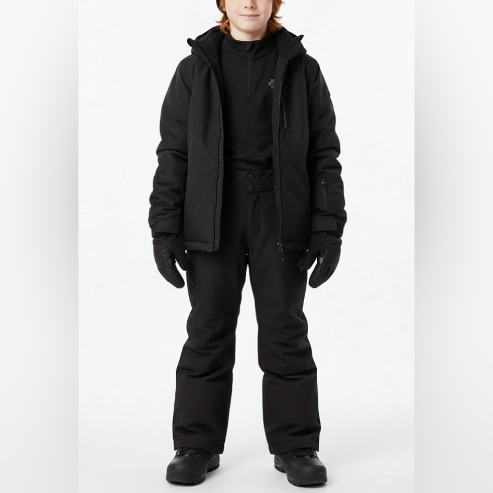 NWT!! DESCENTE Boys Kids Insulated Waterproof Ski / Snowboard Pant Size 4 Black